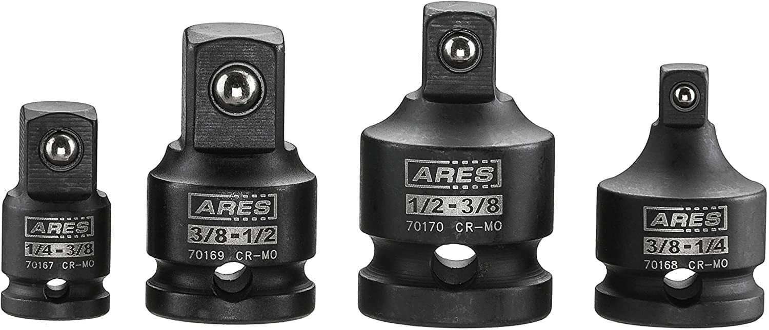 ARES 70008 - 4-Piece Impact Socket Adapter and Reducer Set