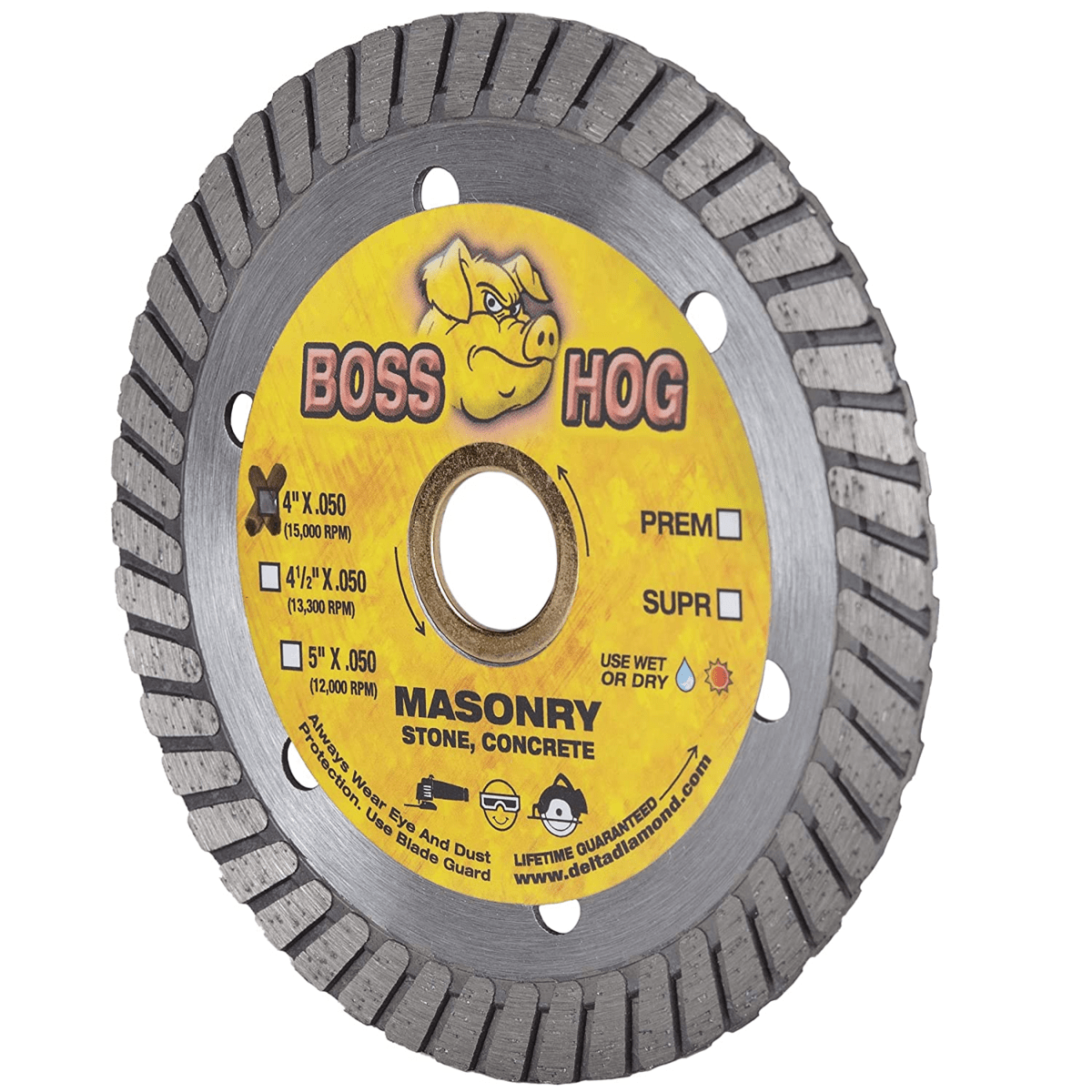 Delta Diamond Boss Hog Turbo Premium Diamond Blade for Masonry