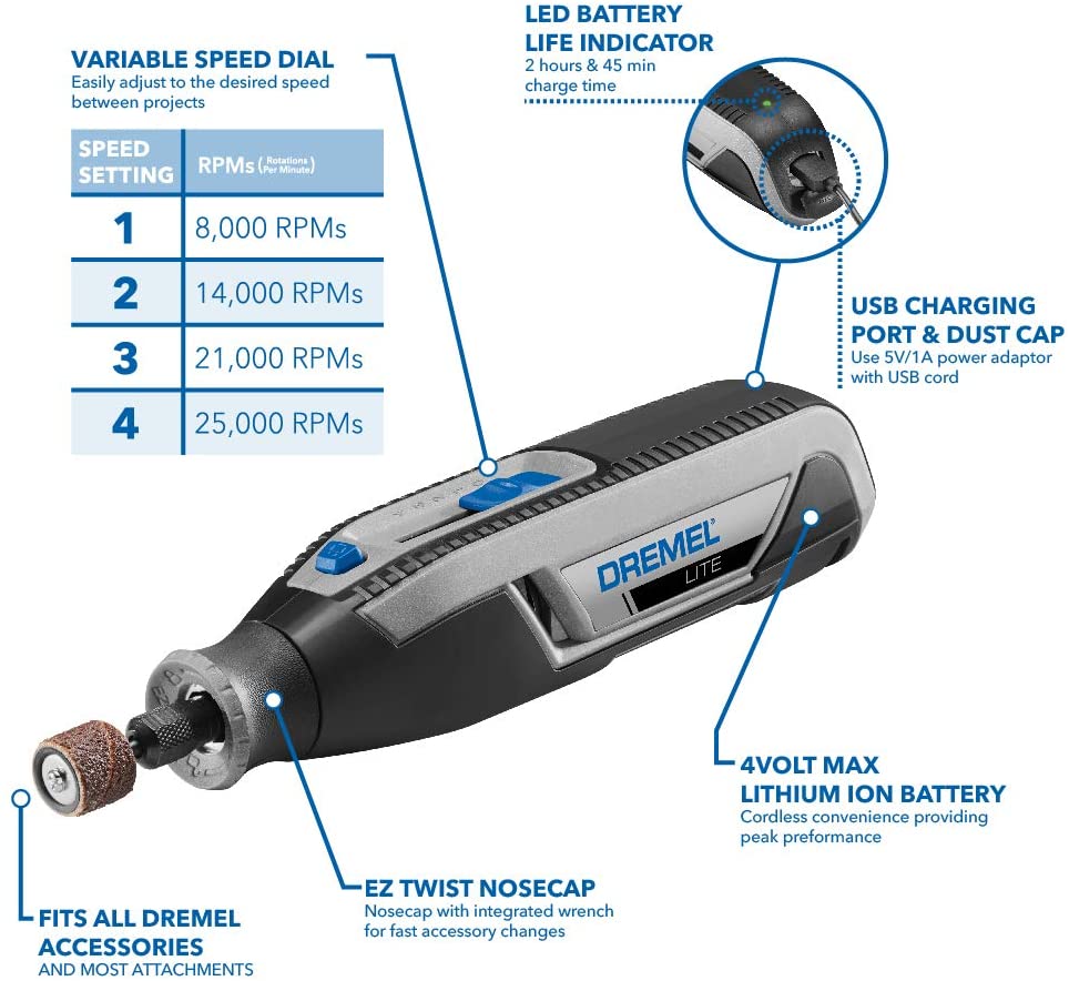 Dremel Lite 7760 N 10 Features
