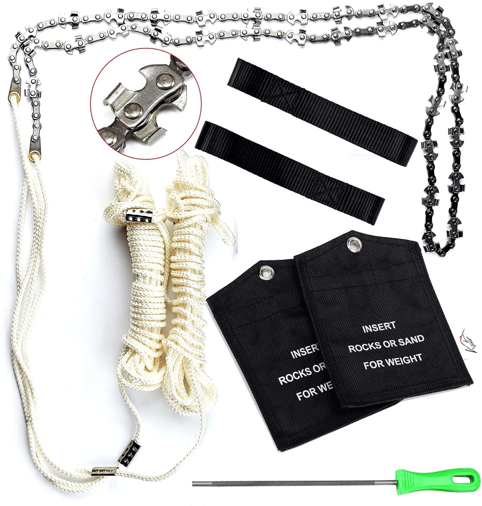 Kutir 48 Inch High Reach Tree Limb Hand Rope Chain Saw